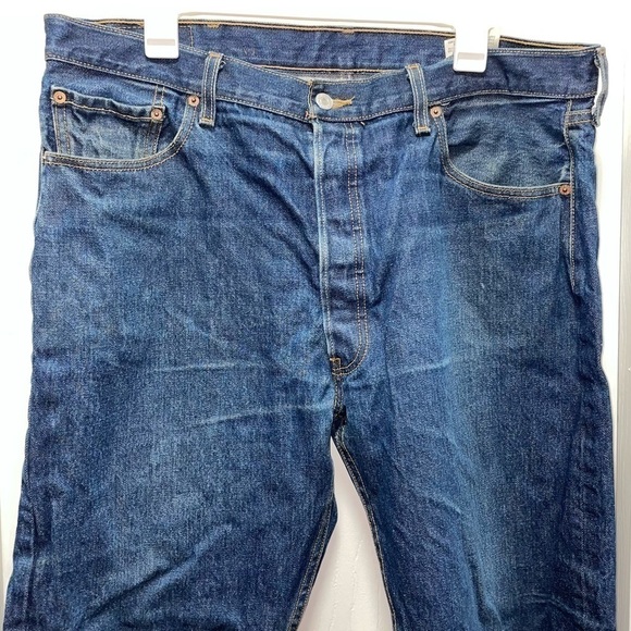 Levi's 501 Jeans Original Shrink to Fit Straight Leg Button Fly Denim Pant Rigid - Picture 3 of 13